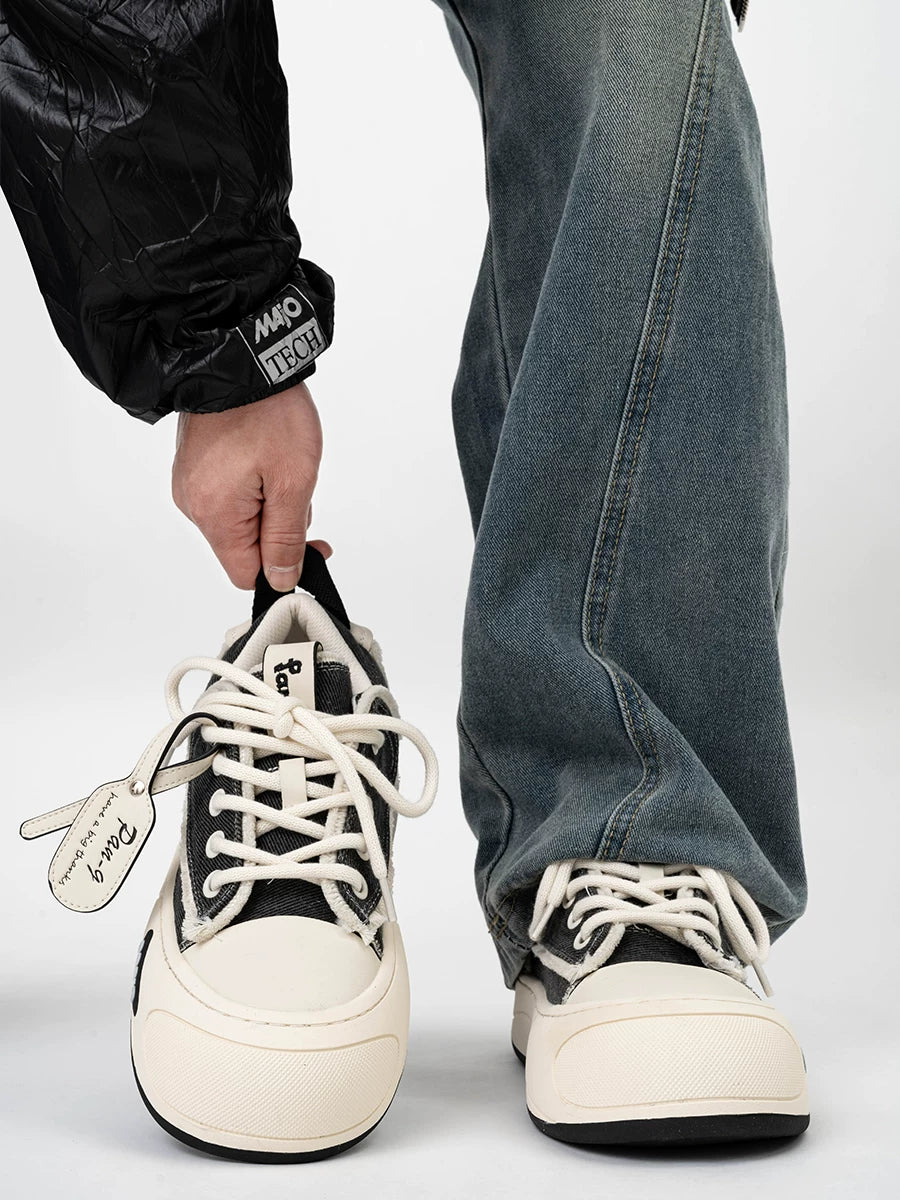 Monochrome Tag Canvas Sneakers