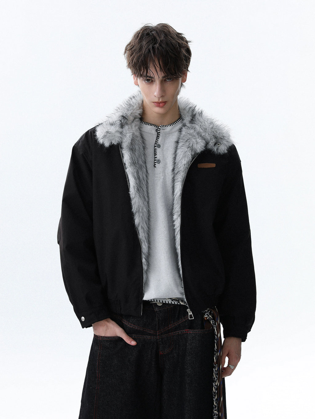 Frost Edge Faux Fur Lined Jacket by Mr Nearly | Chiclara