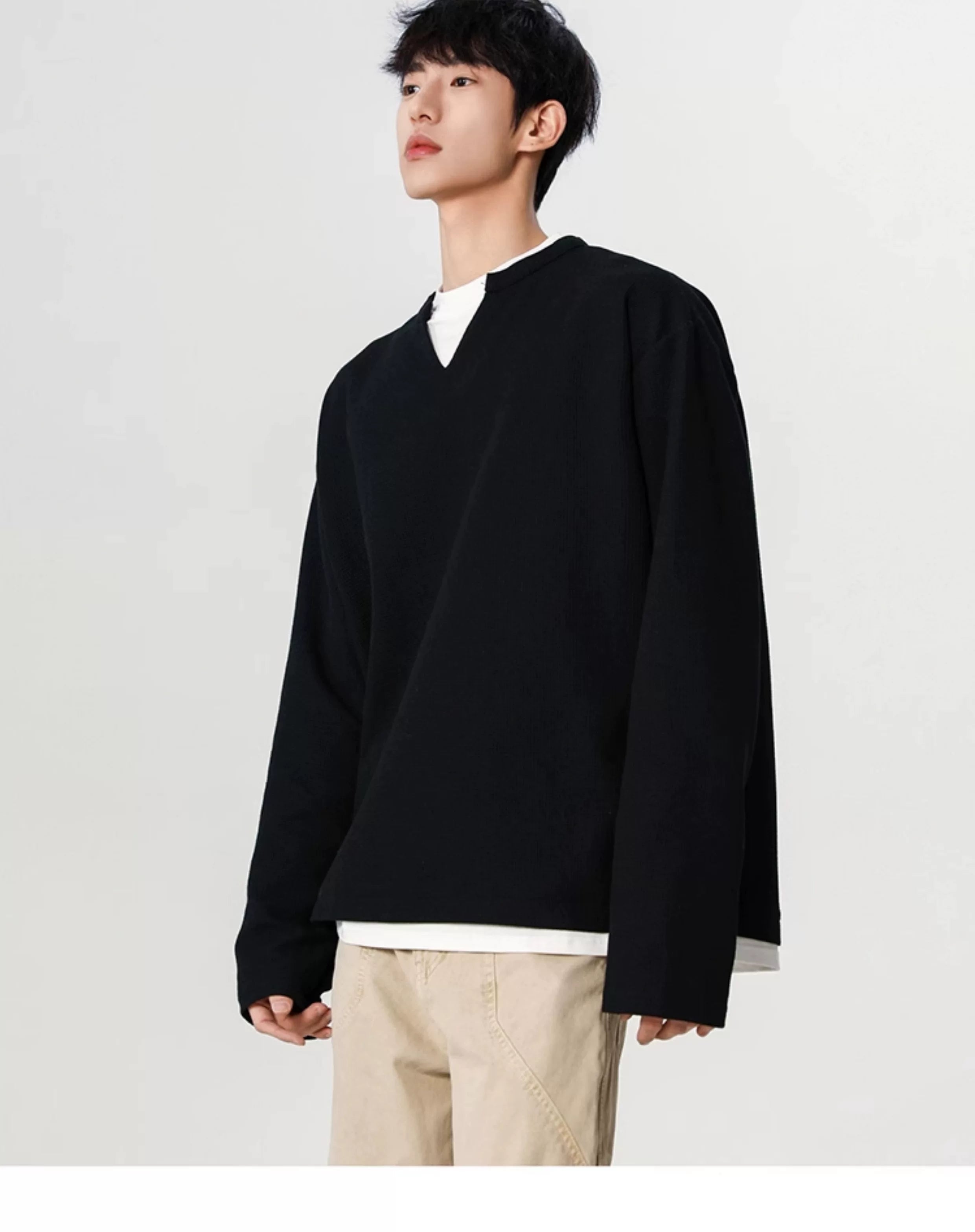 Heather Grid Relaxed Sweatshirt