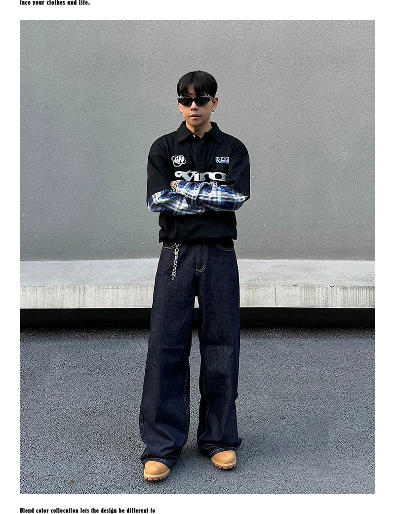 Midnight Circuit Wide Denim Jeans