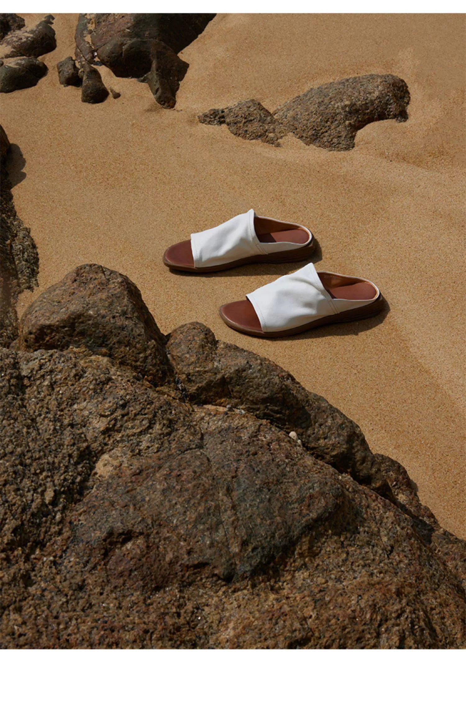 Square-Toe Slide Sandals