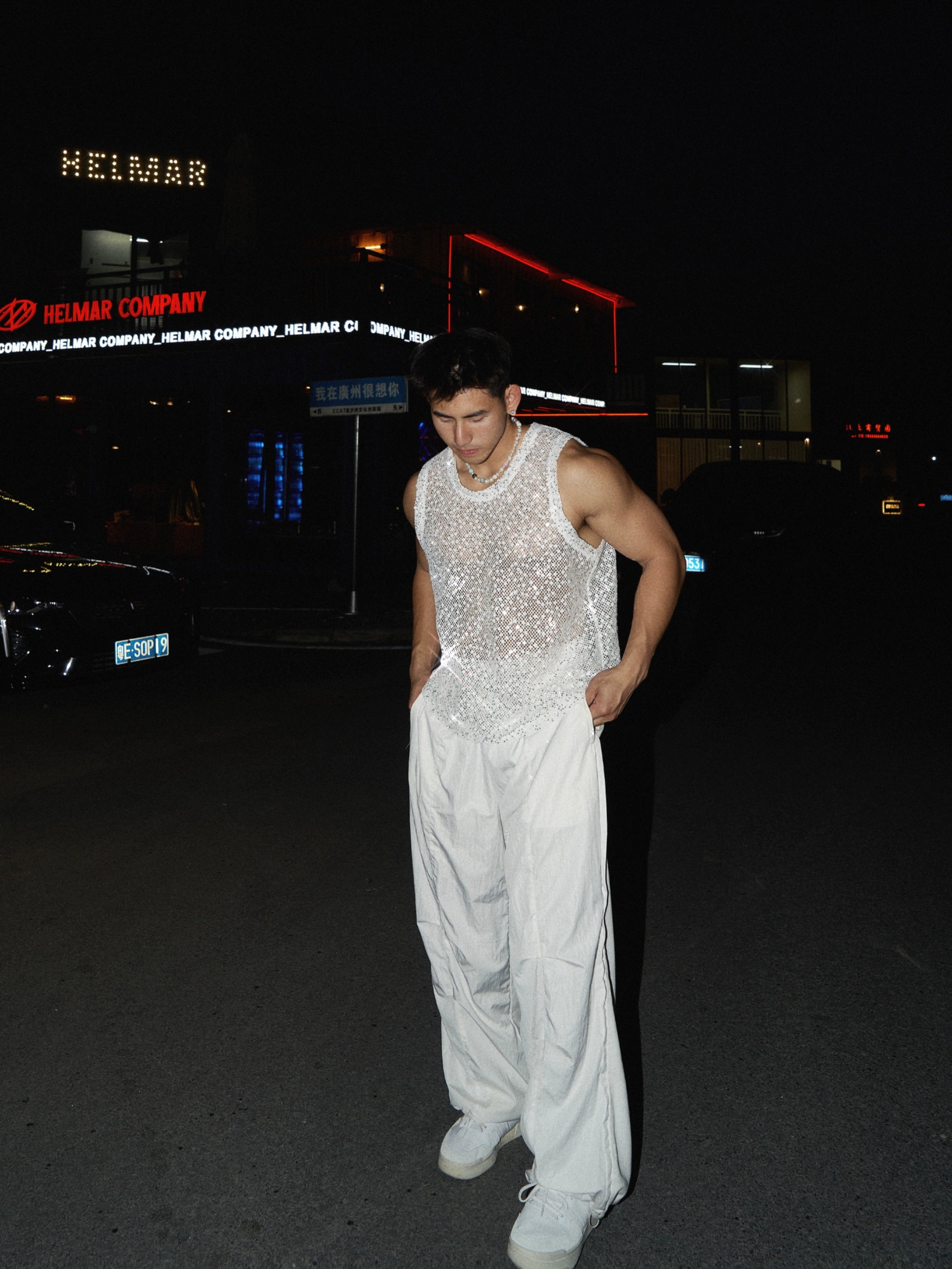 Sequin Athletic Tank Top