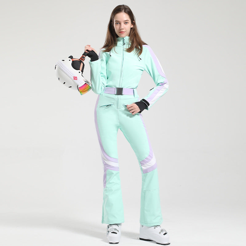 Hooded One-Piece Ski Jumpsuit