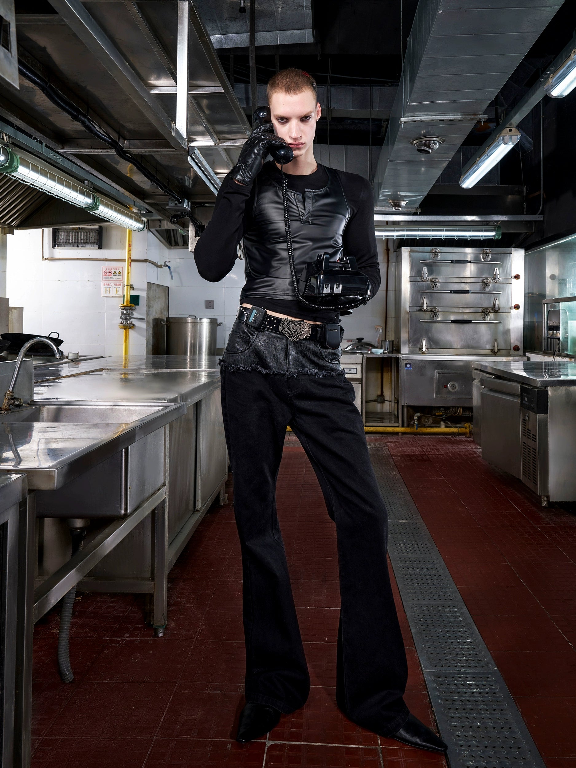 Black High Waist Flared Pants