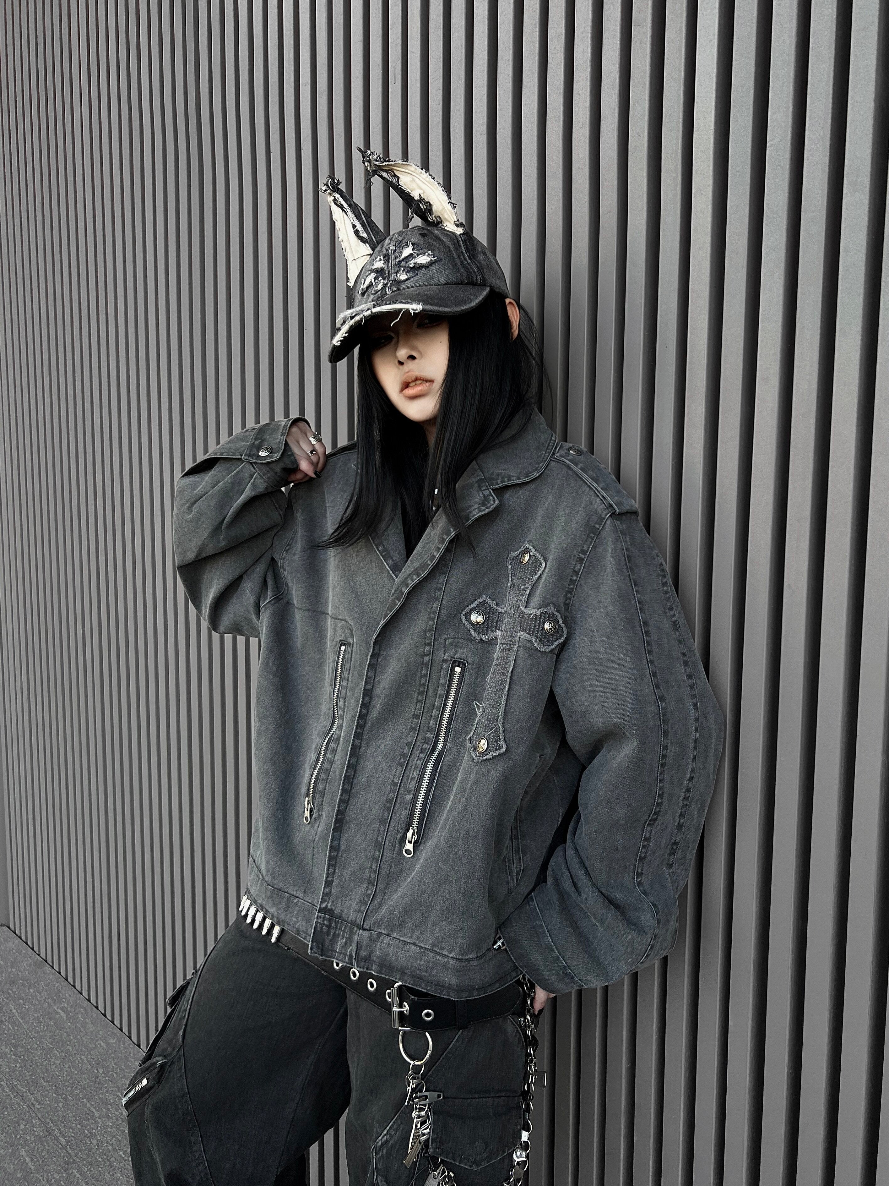 Men's Cross-Quilted Washed Cropped Heavyweight Jacket