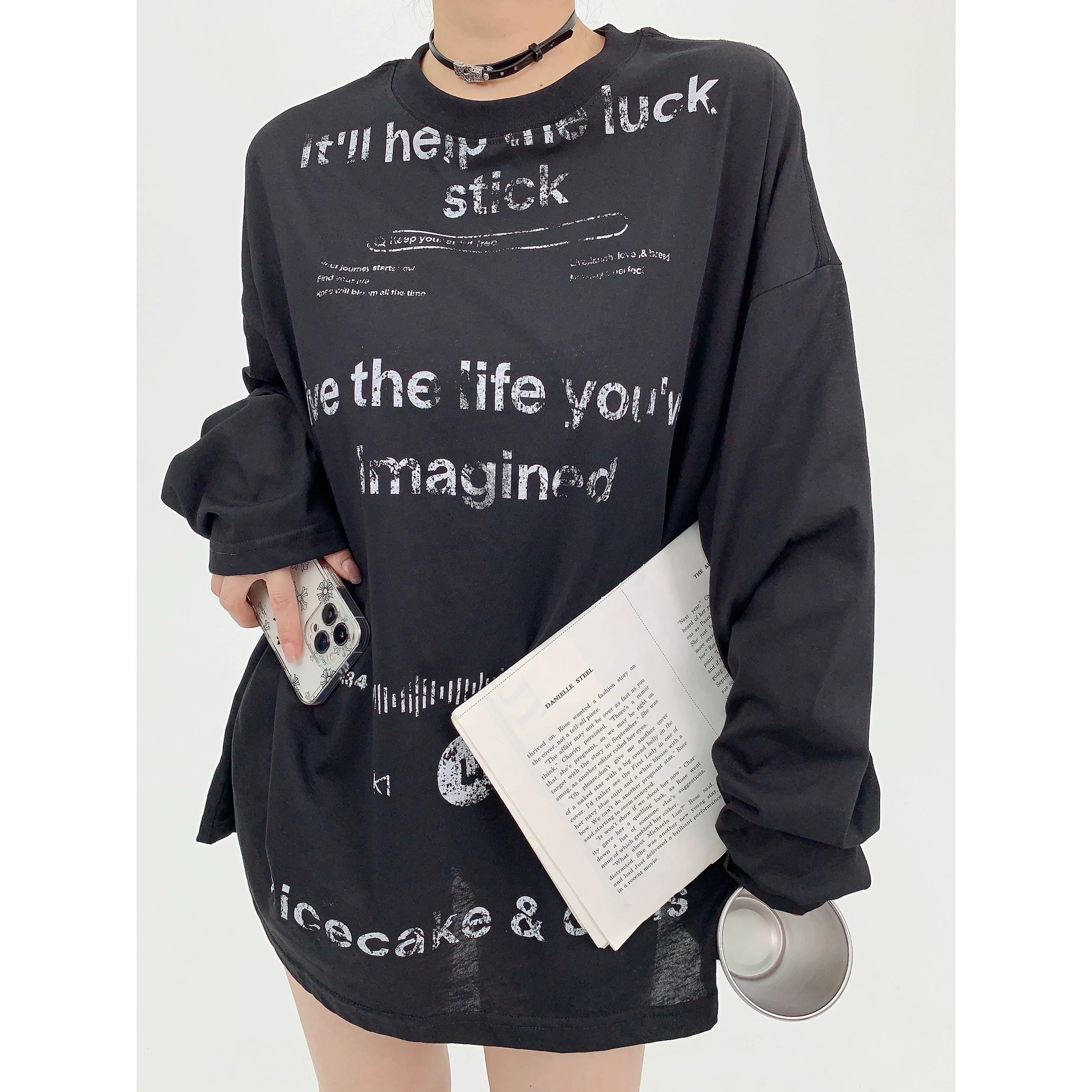 Static Echo Script Long Tee