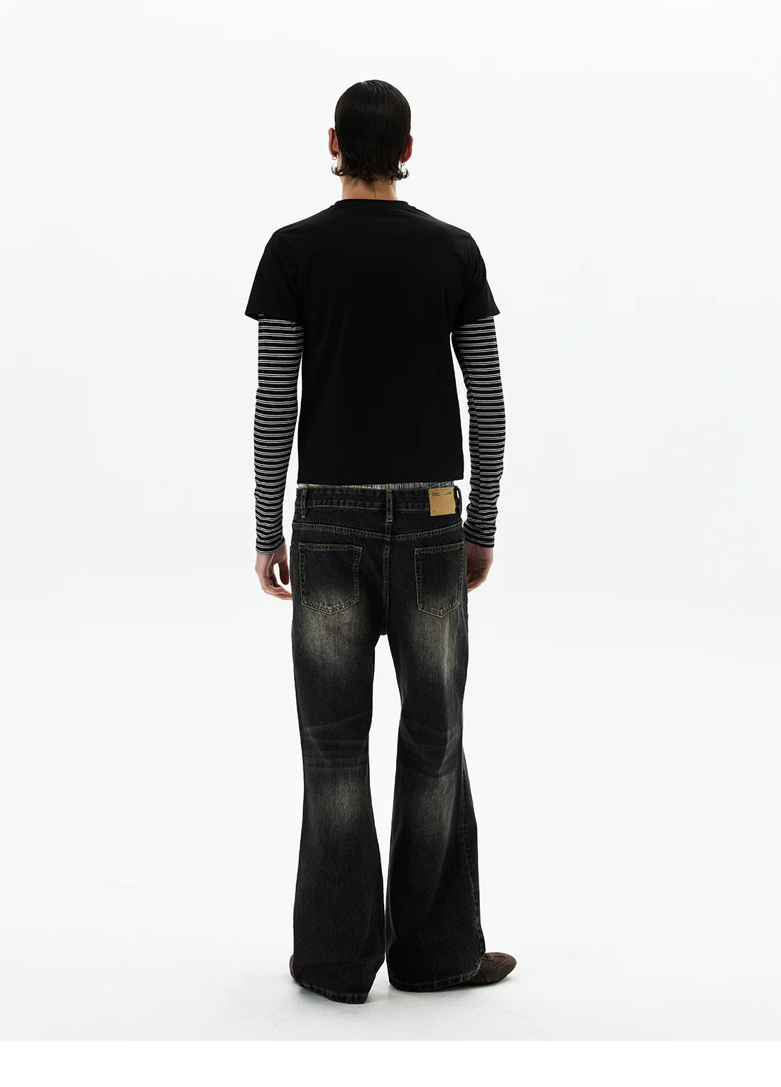 Shadow Stripe Layered Long Sleeve Tee