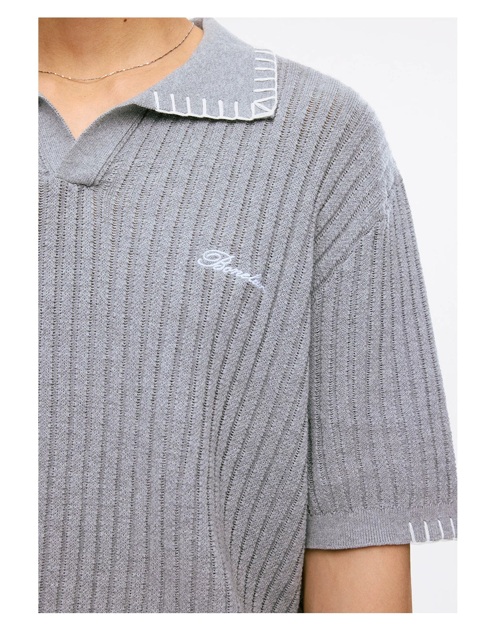Heritage Whipstitch Ribbed Polo Knit