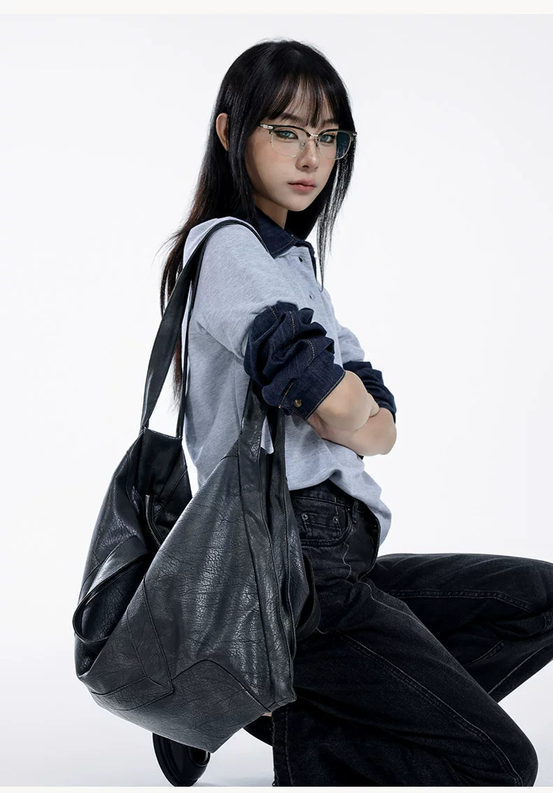 Shadow Drape Triangle Tote