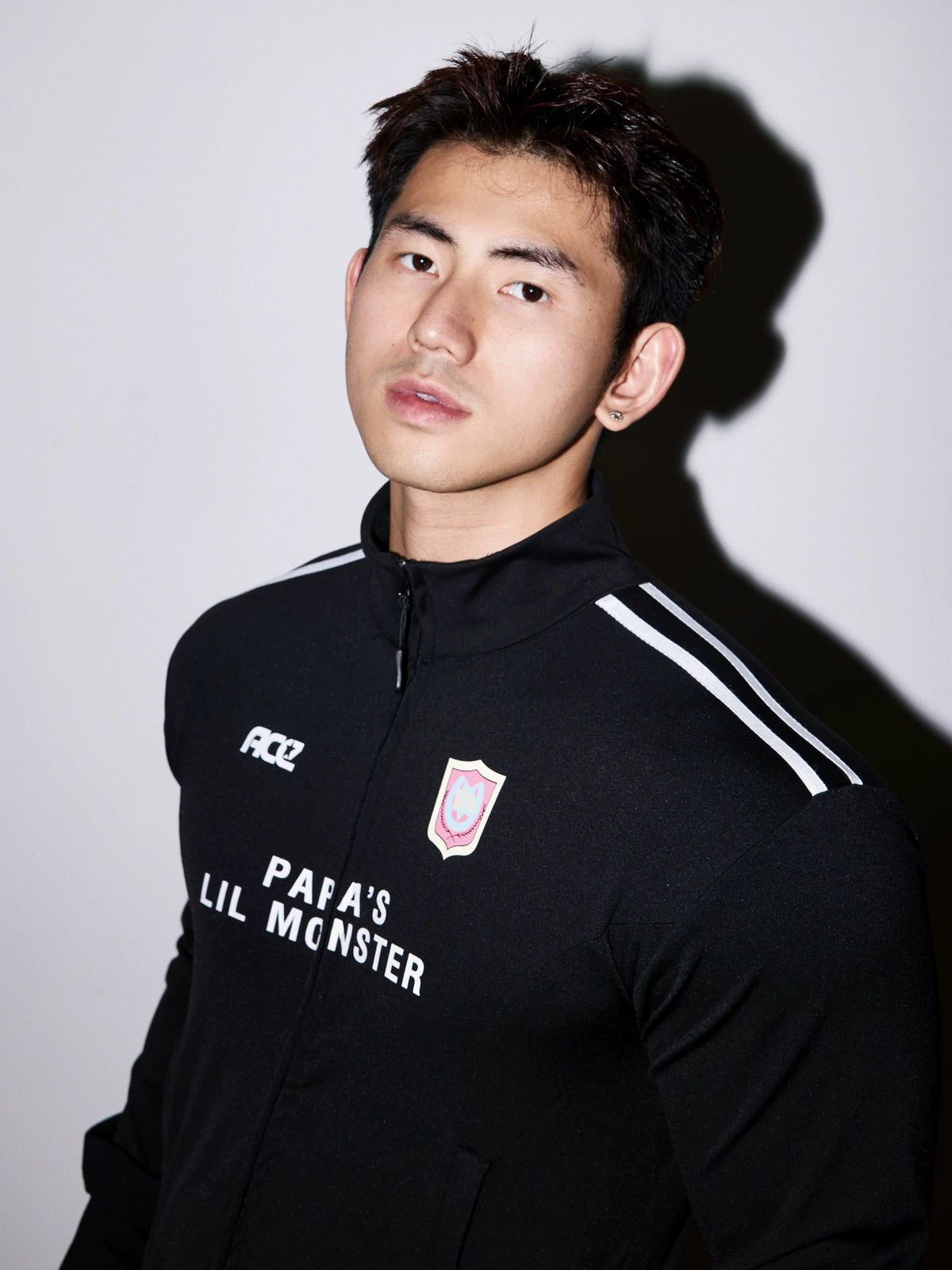 Athletic Stripe Zip-Up Track Jacket
