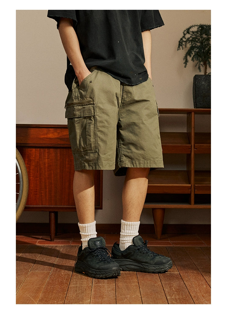 Shorts décontractés de poche zippés