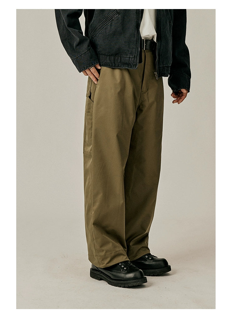 Wide Leg Color Drawstring Pants