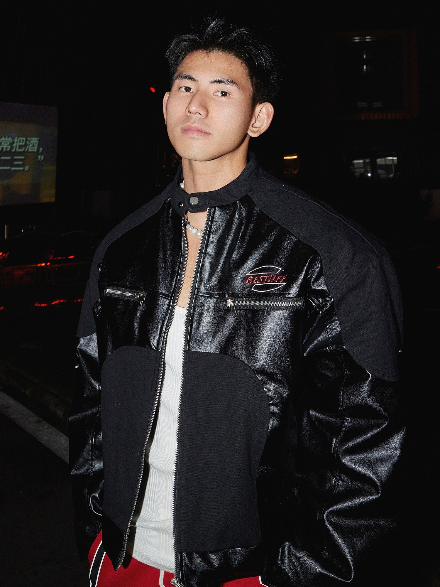 Racing Winter Collar Zipper Jacket