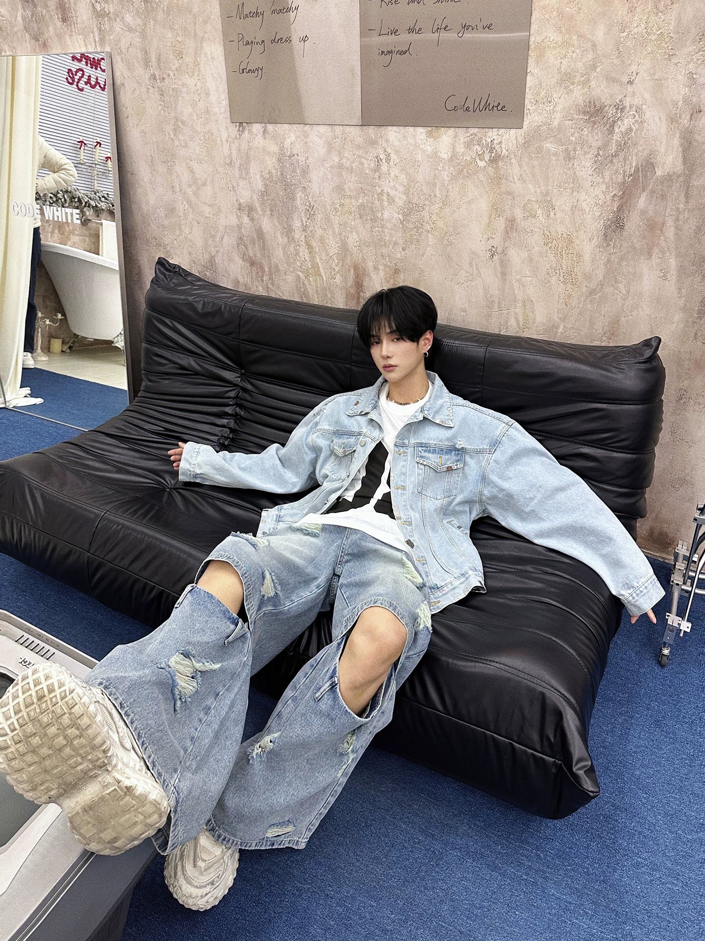 Abyss Portal Blowout Knee Cargo Jeans