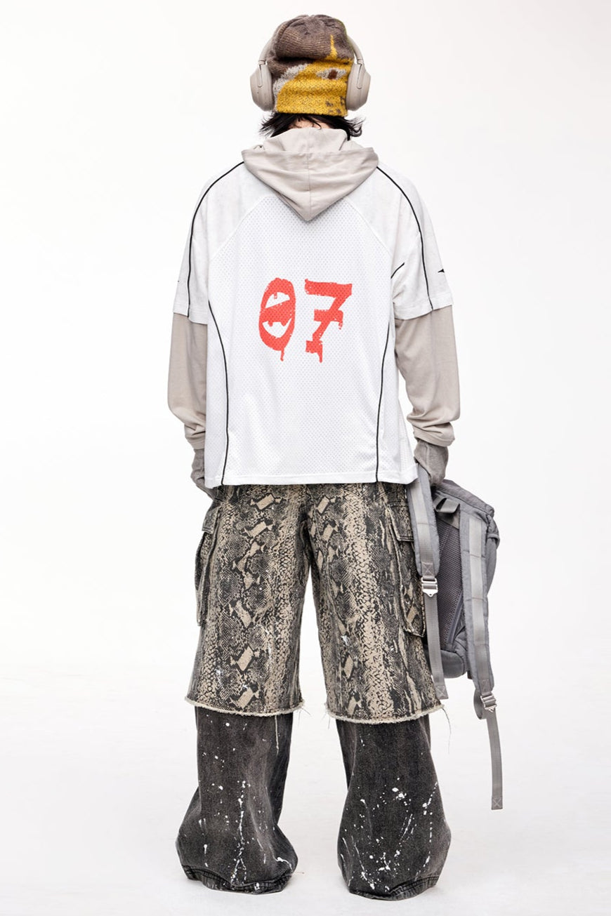 Men's Patchwork Quick-Dry Hooded T-Shirt