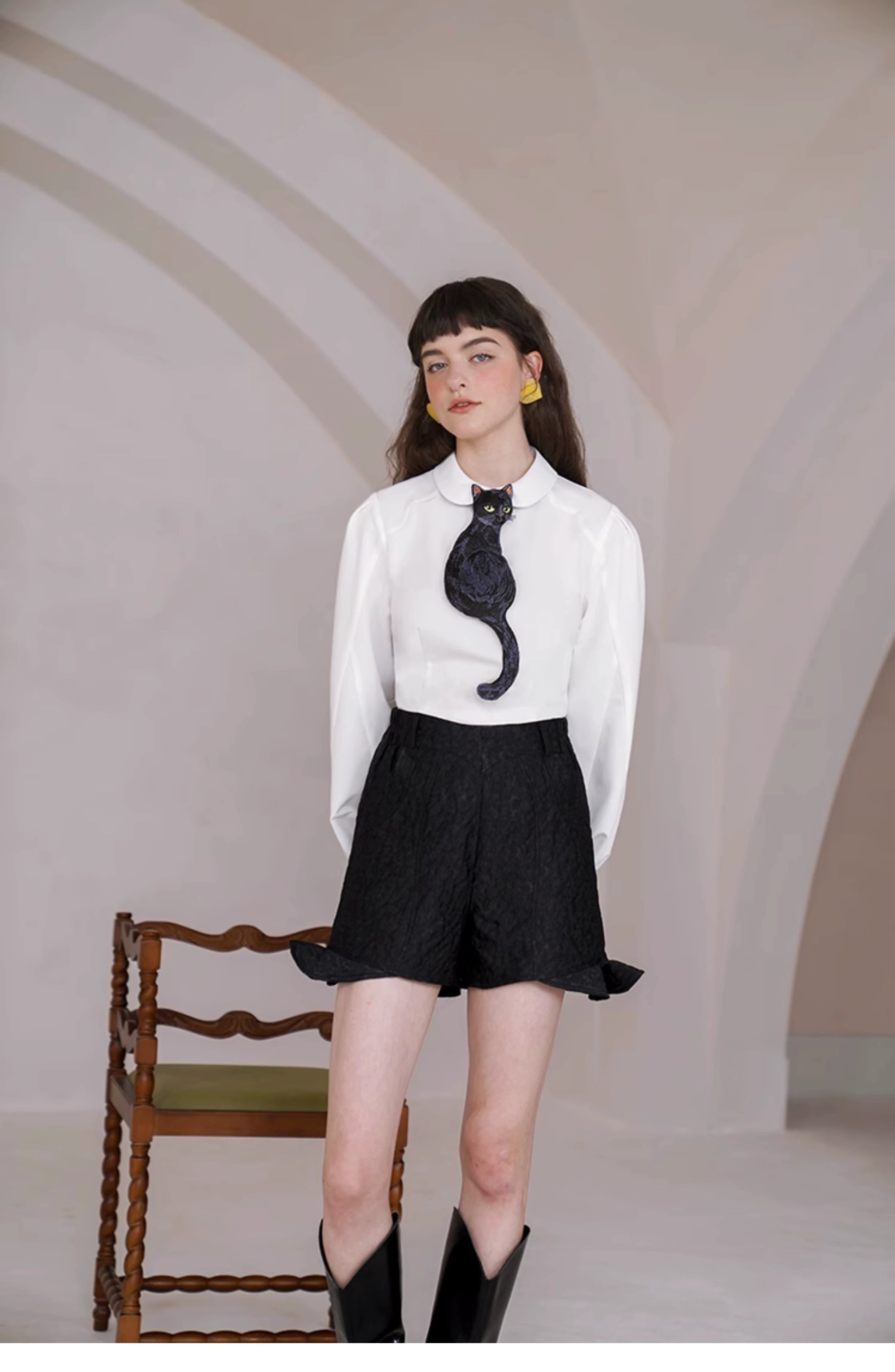 Black Cat Shaped Novelty Tie