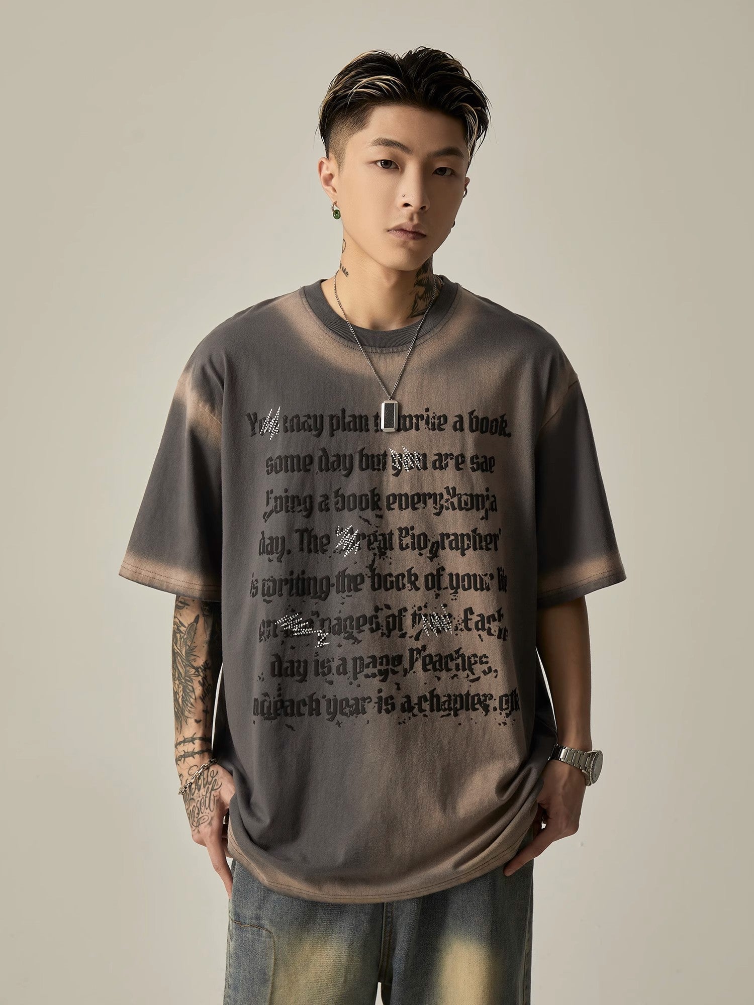 Vintage-Inspired Typographic Oversized T-Shirt