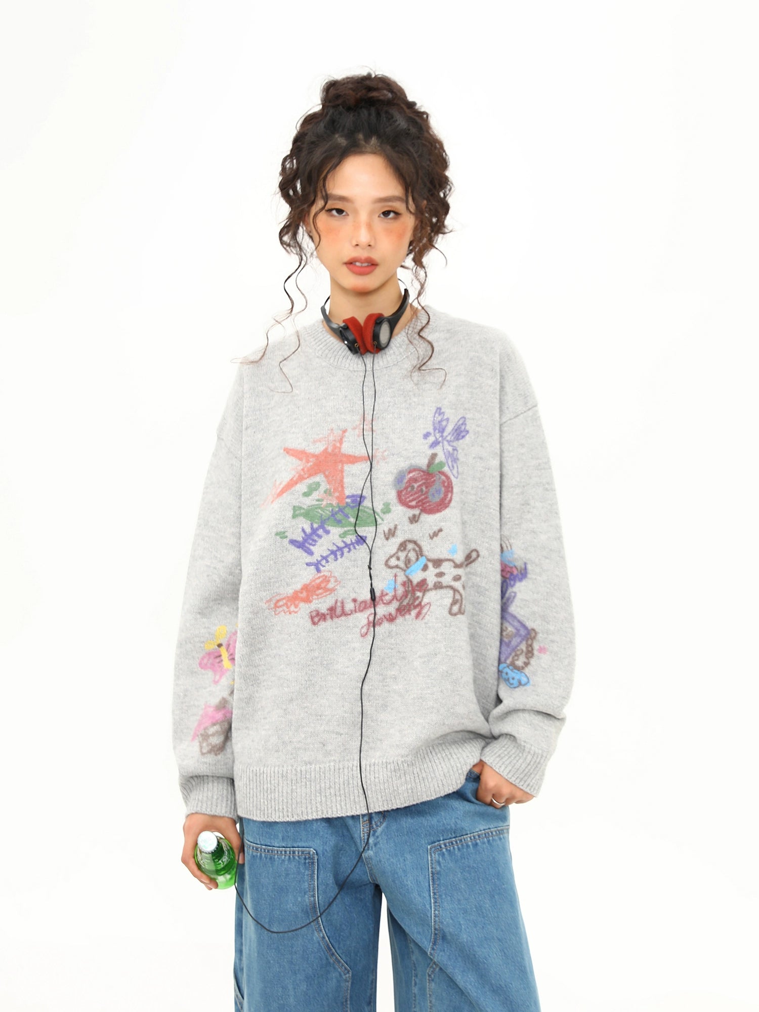 Doodle Daydream Puppy Knit Sweater