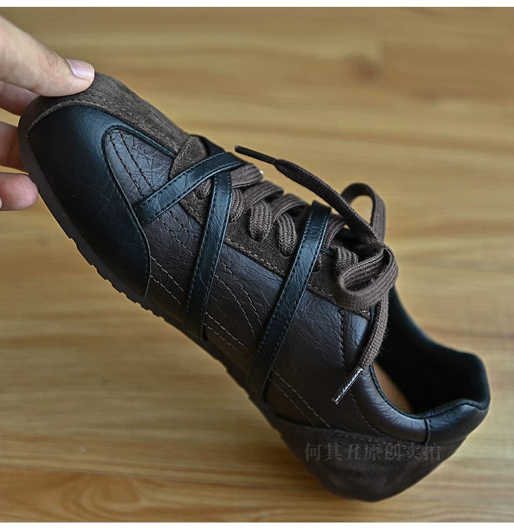 Noira Buckle-Strap Retro Sneakers