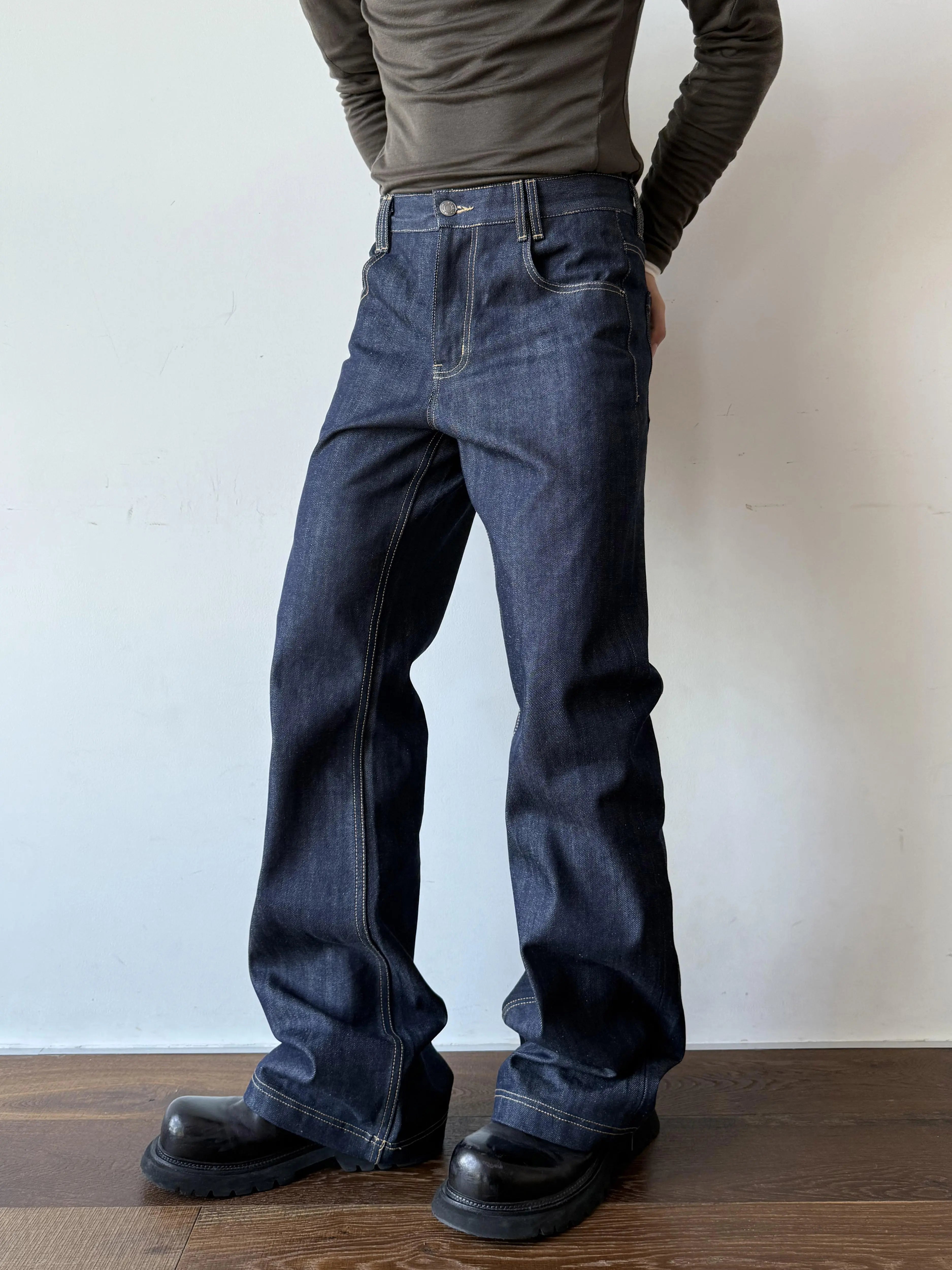 Dark Wash Classic Straight Leg Jeans