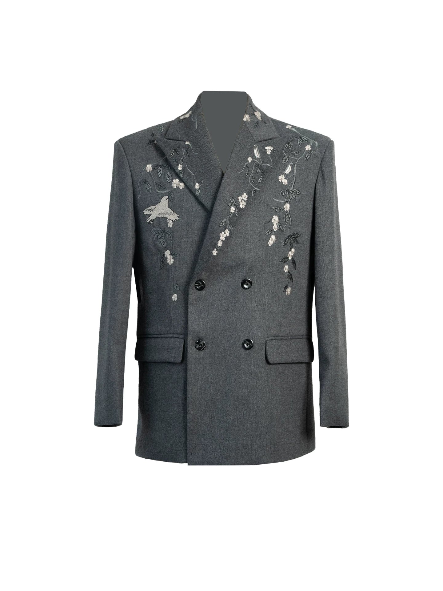 Midnight Aviary Embroidered Power Jacket
