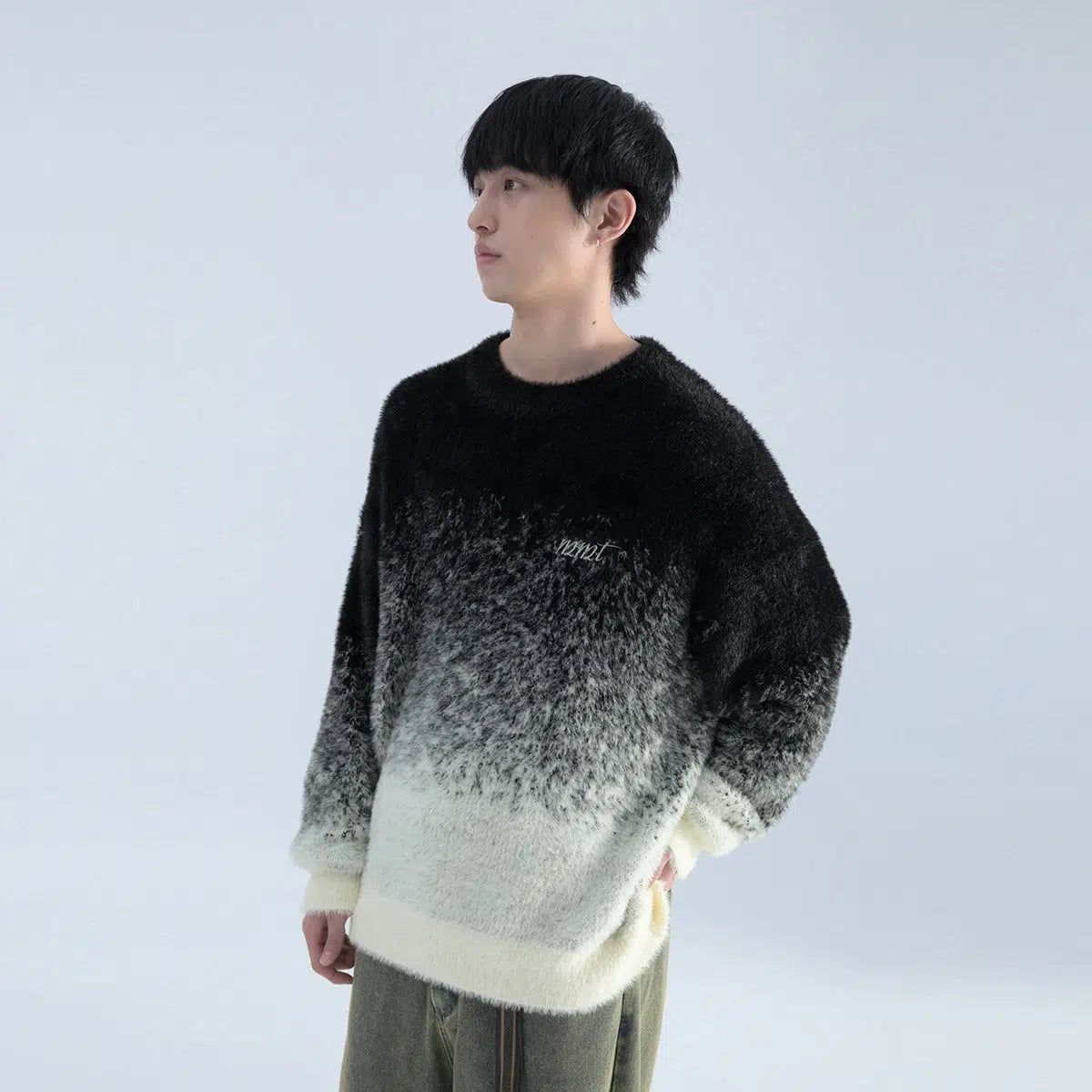 Fuzzy Sweater with Gradient Effect - chiclara