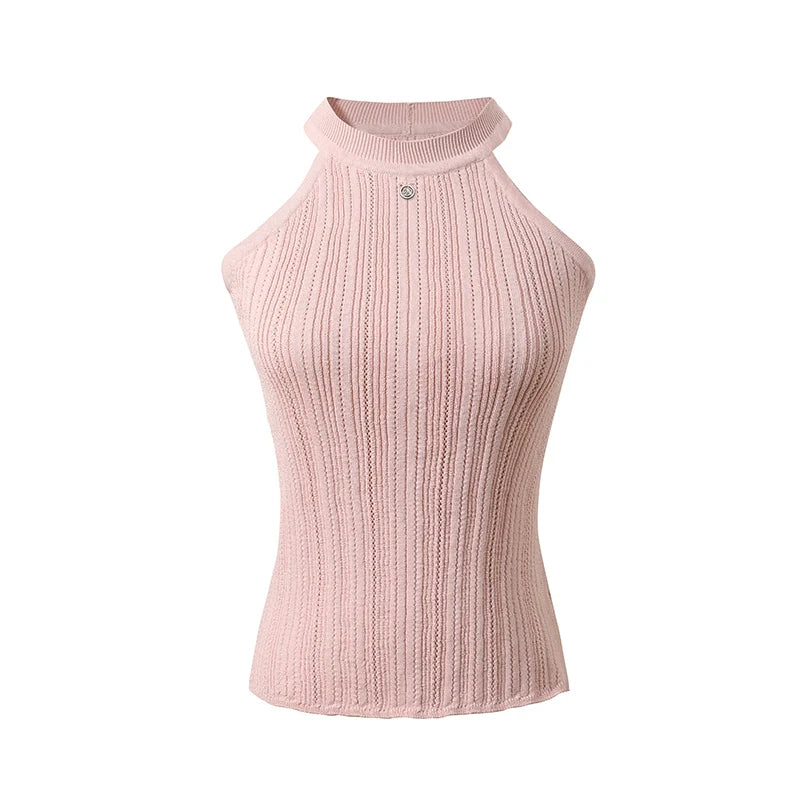 Ribbed Halter Knit Top