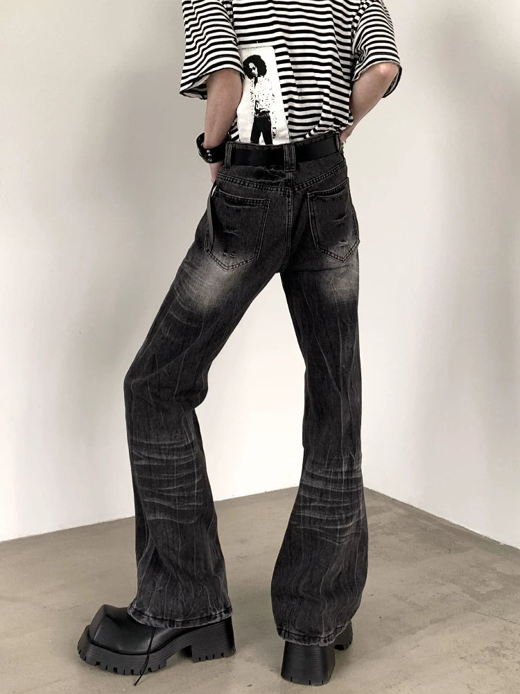 Whiskered Fade Bootcut Denim