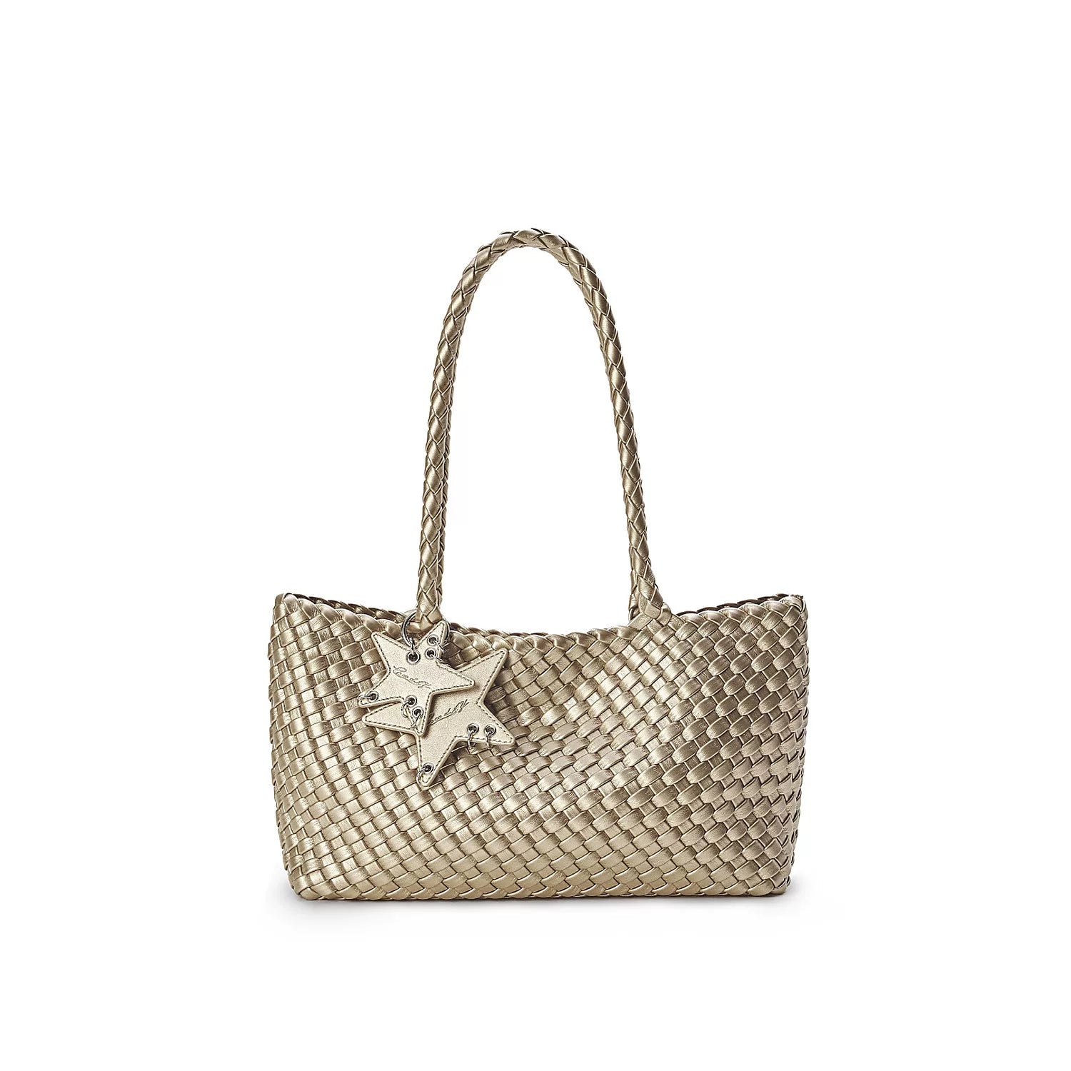 Metallic Woven East-West Tote - view 4