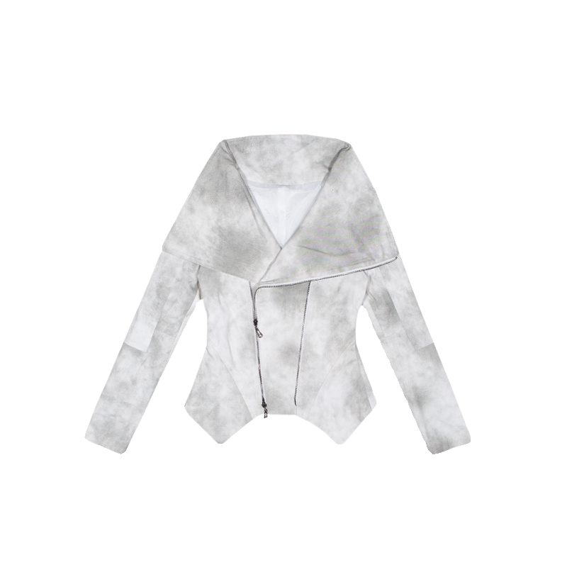 ARIADNAw Asymmetric Shawl Collar Jacket - Light Gray