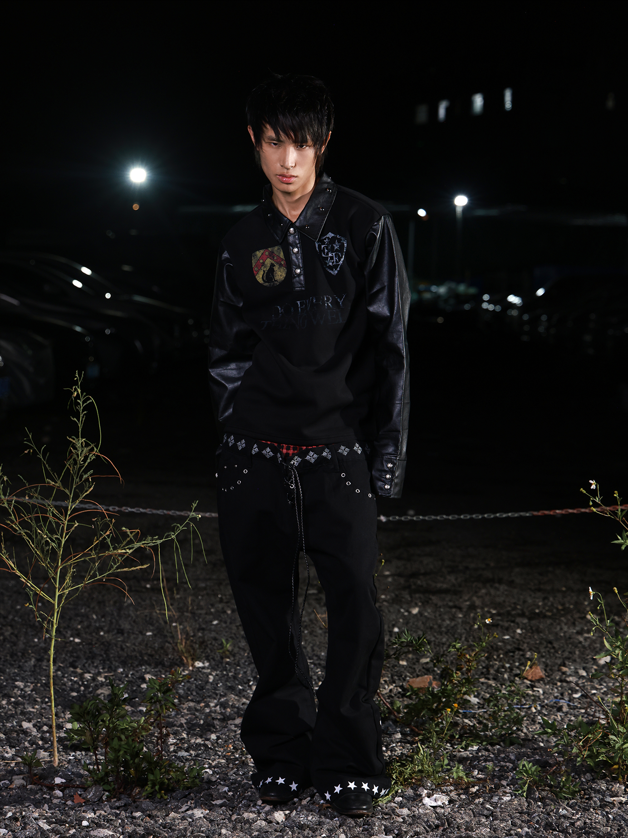 Crimson Star Crest Sleeve Polo