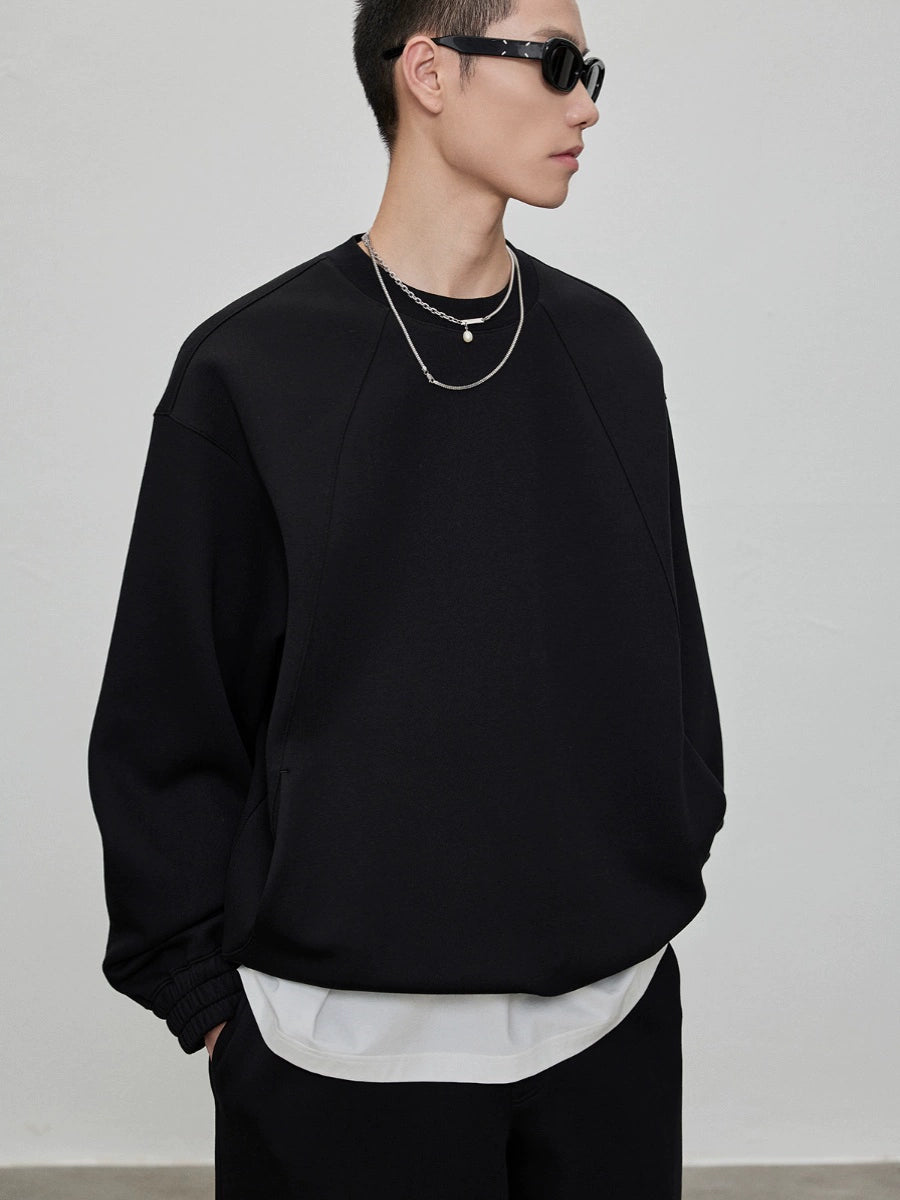 Color Block Pocket Oversized Sweatshirt