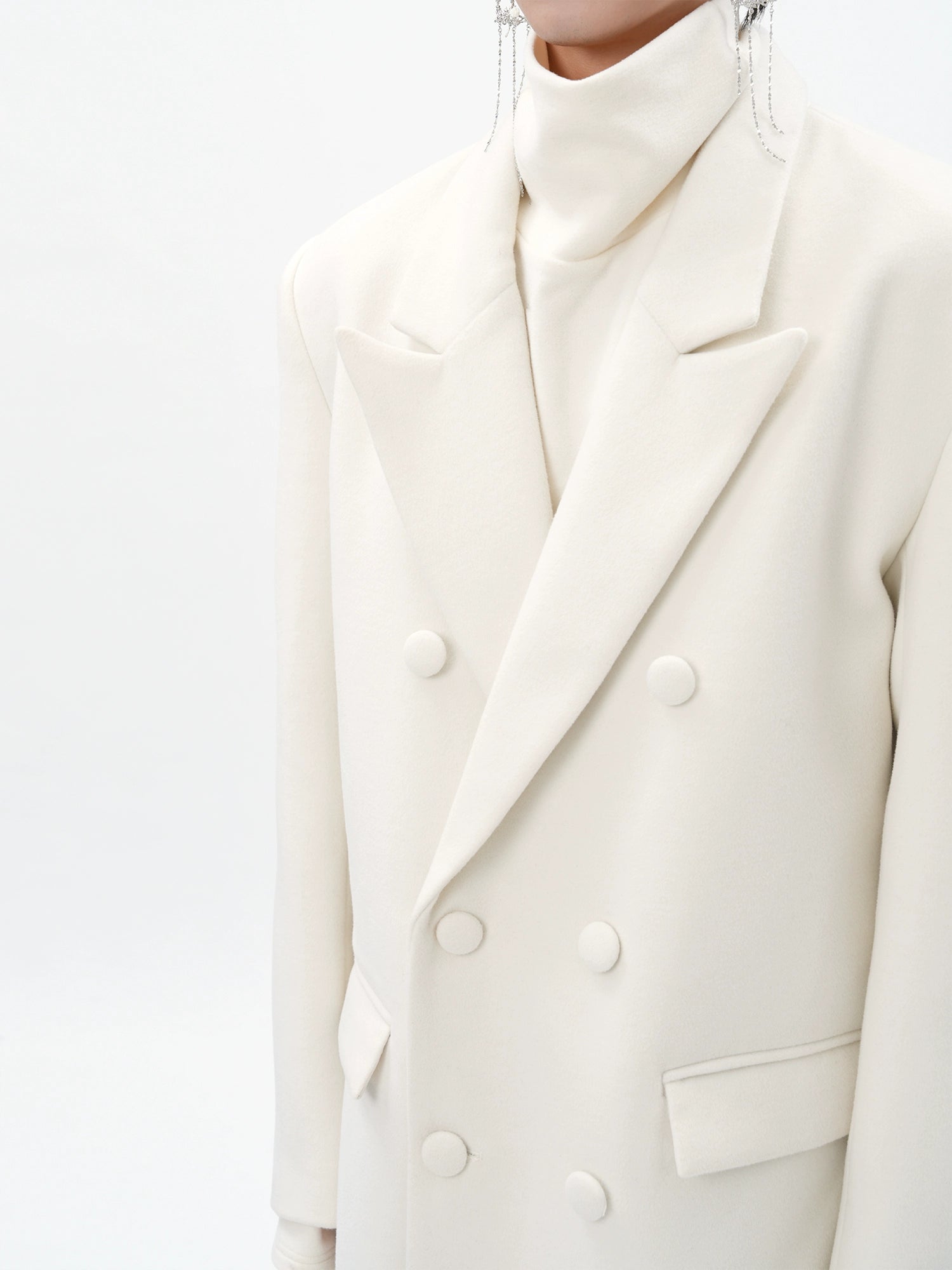 Ivory Eclipse Wool Overcoat
