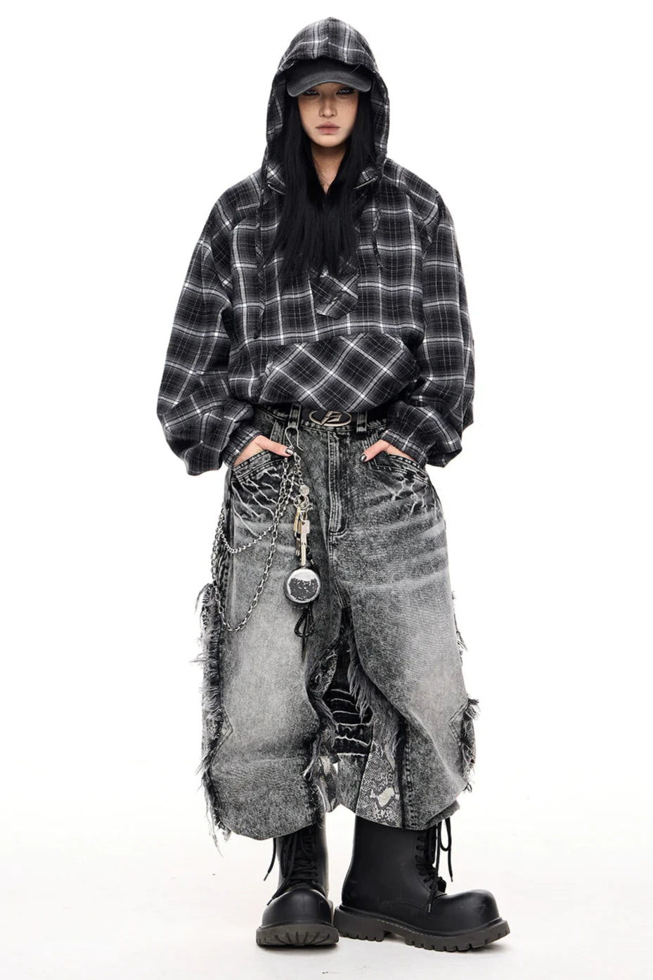 Men's Raw-Edged Wide-Leg Trousers