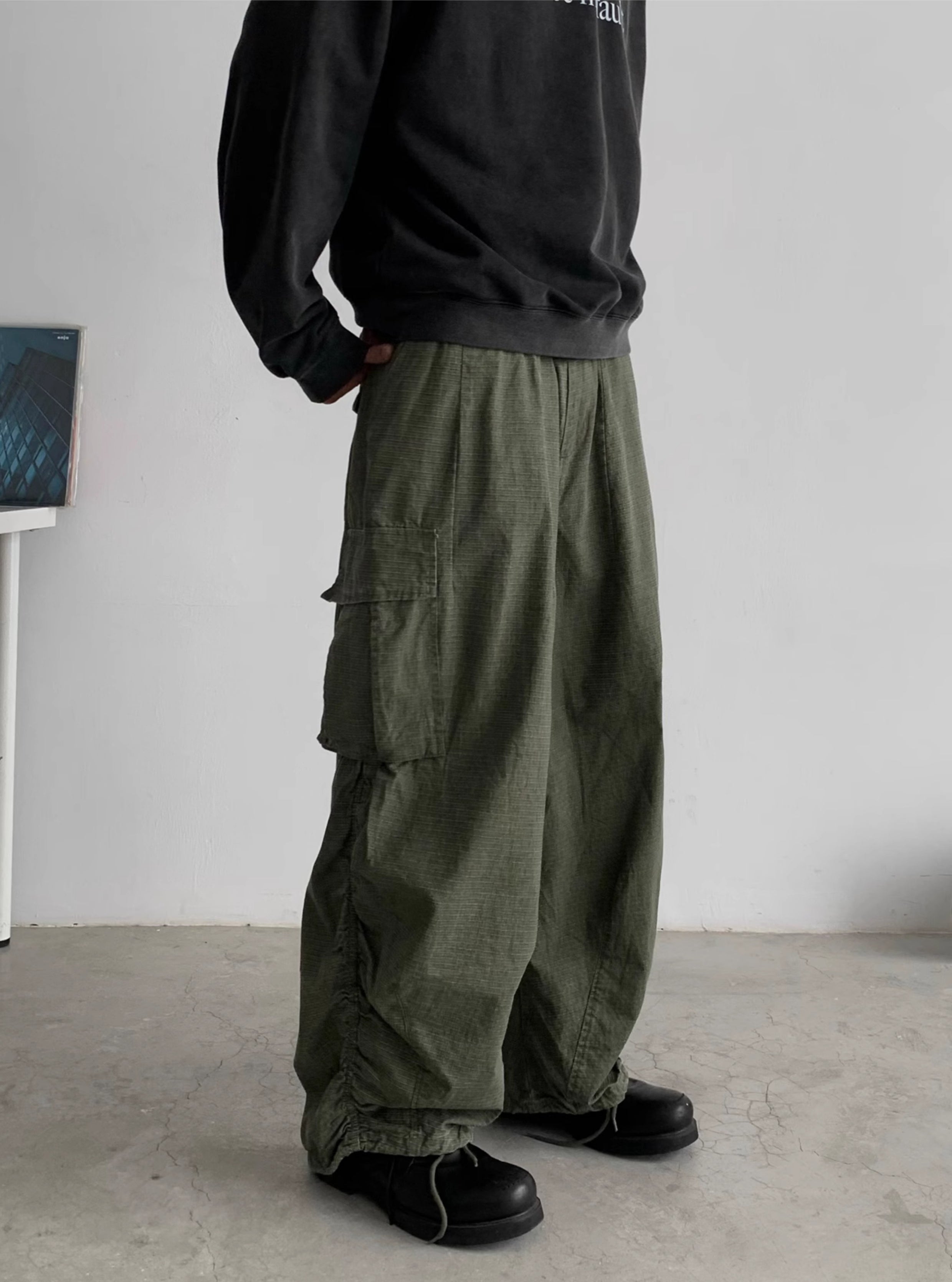 Casual Washed Cargo Pants - chiclara