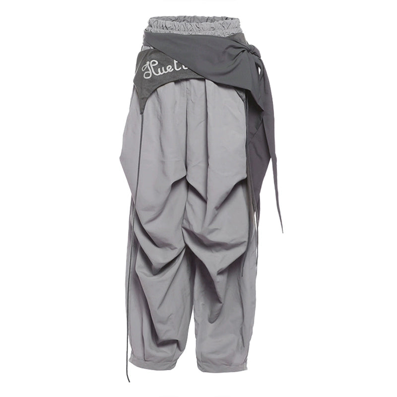 Deconstructed Drawstring Cargo Pants