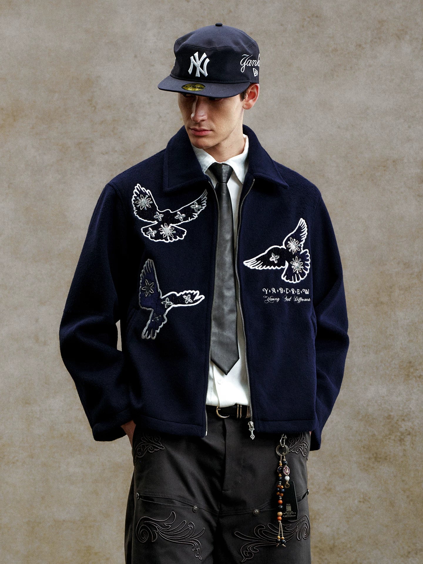 Bird Zip-Up Wool Jacket
