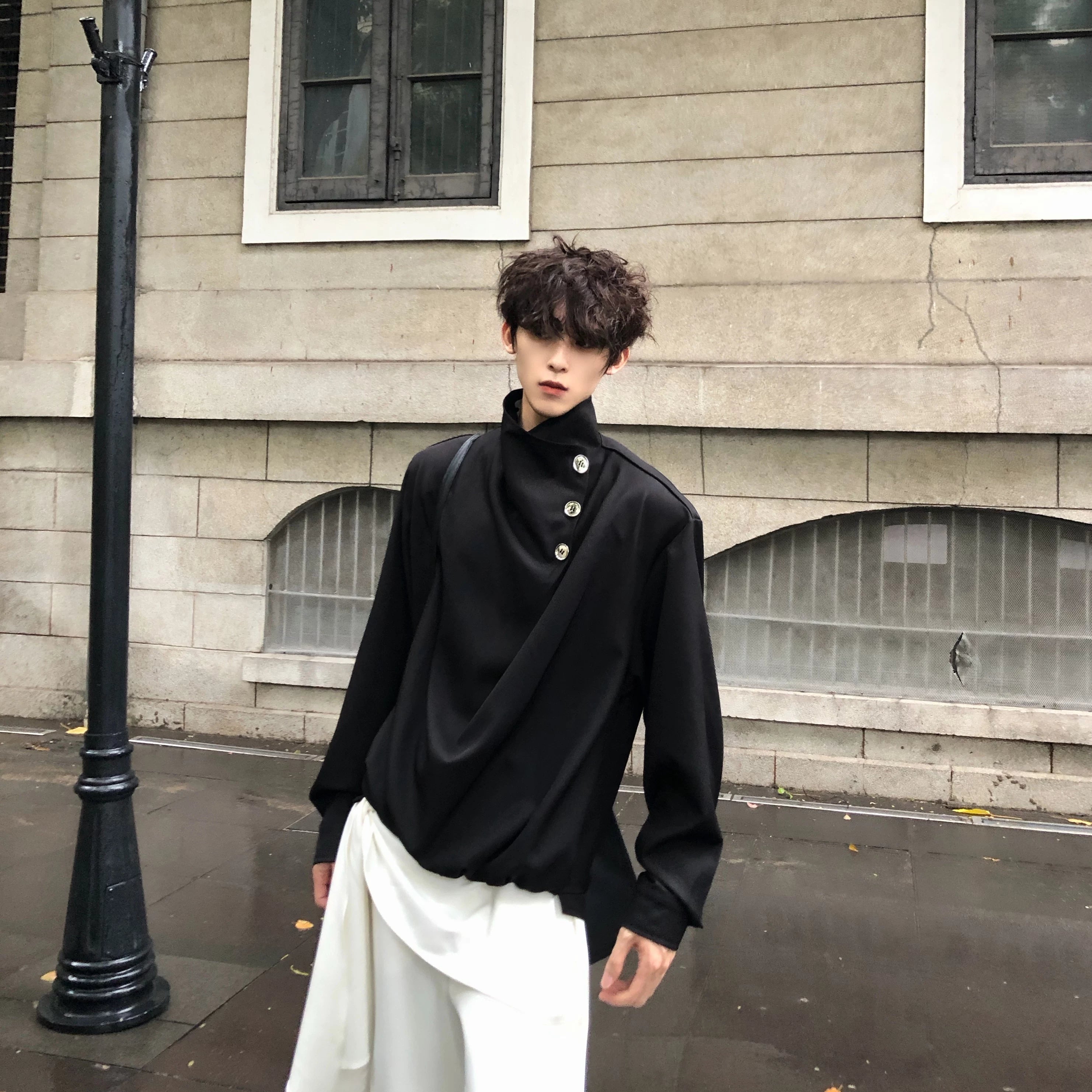 Ascent Drape Collar Shirt