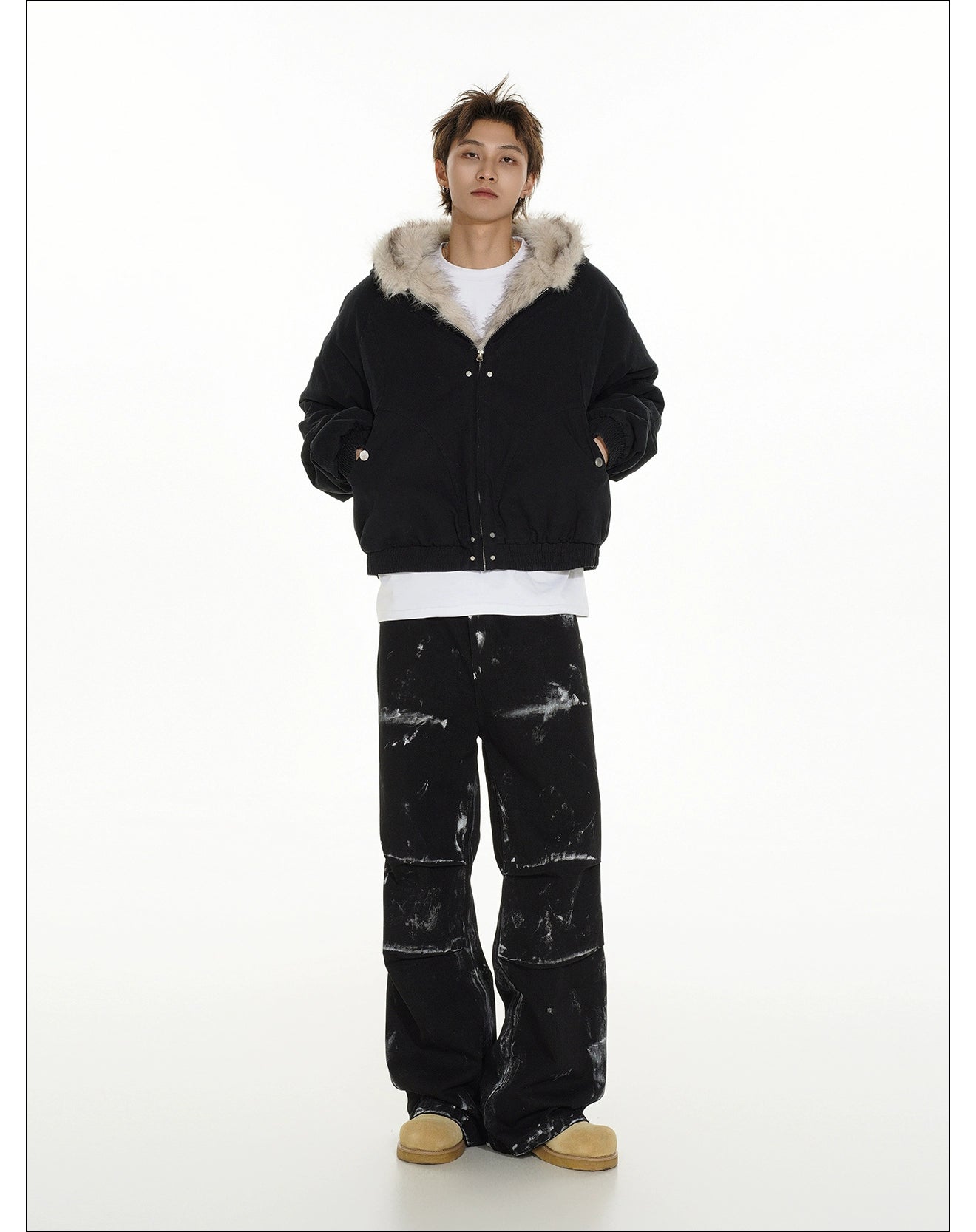 Frost Lined Midnight Bomber Jacket