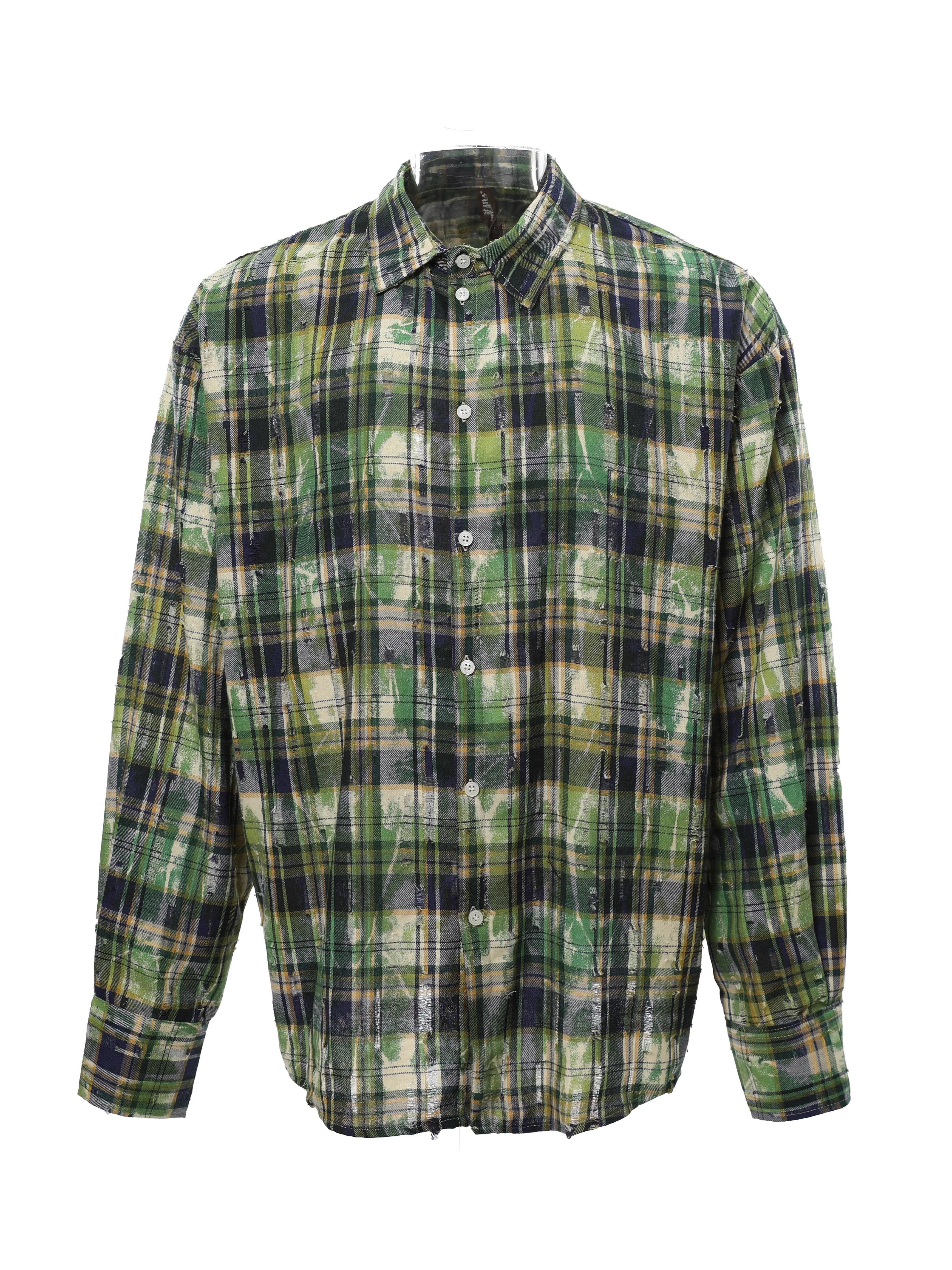 Vintage Plaid Oversized Flannel Shirt