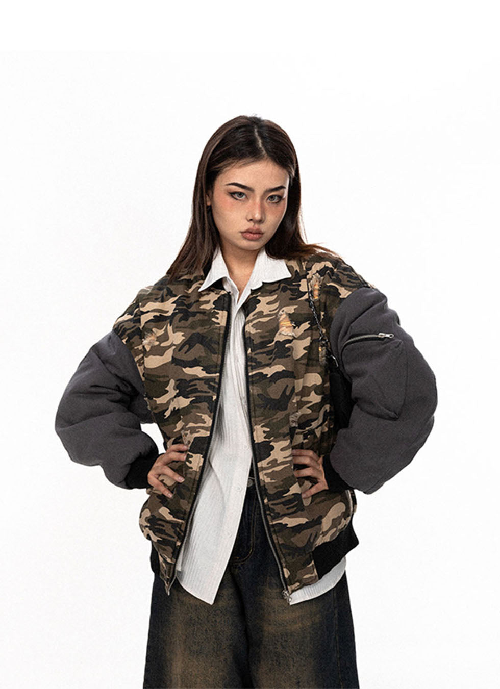 Camouflage Heavy Cotton Jacket - chiclara