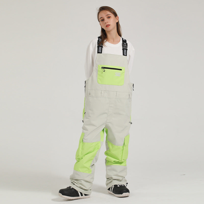 Contrast Crest Bib Snow Pants