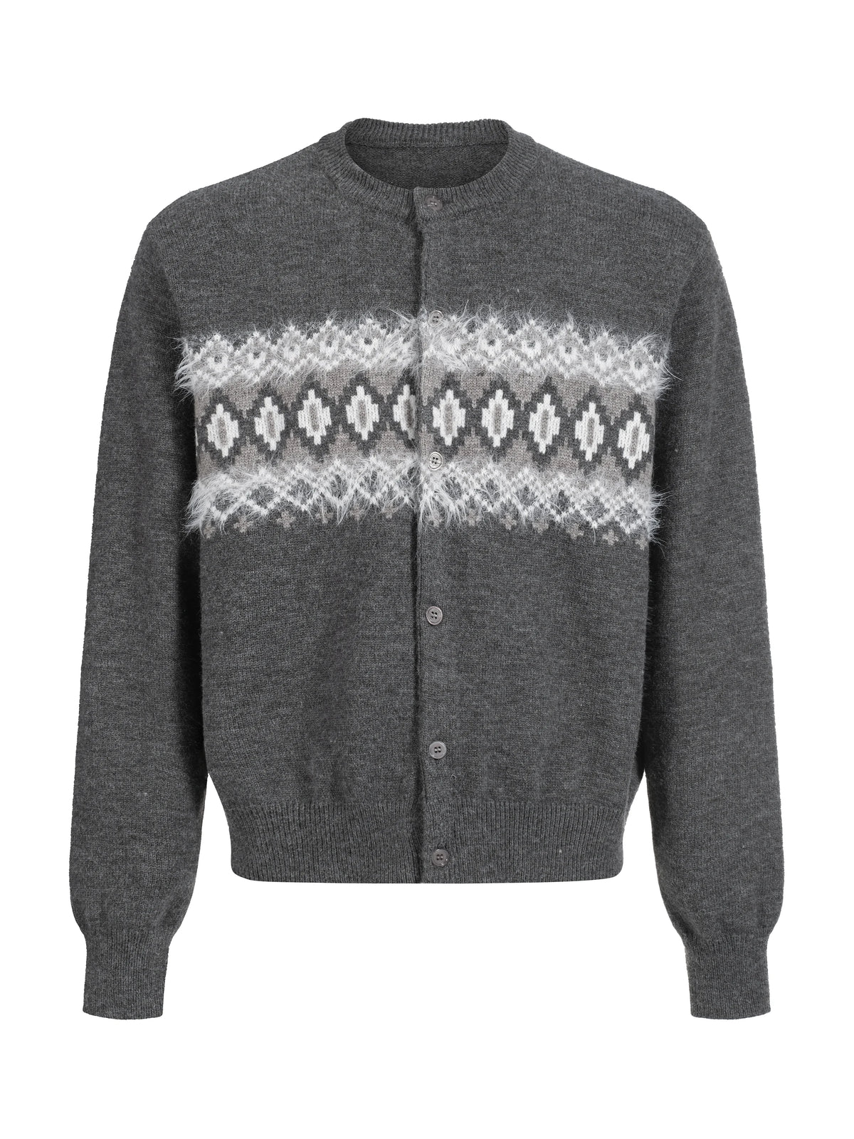 Alden Fair Isle Fuzzy Knit Cardigan
