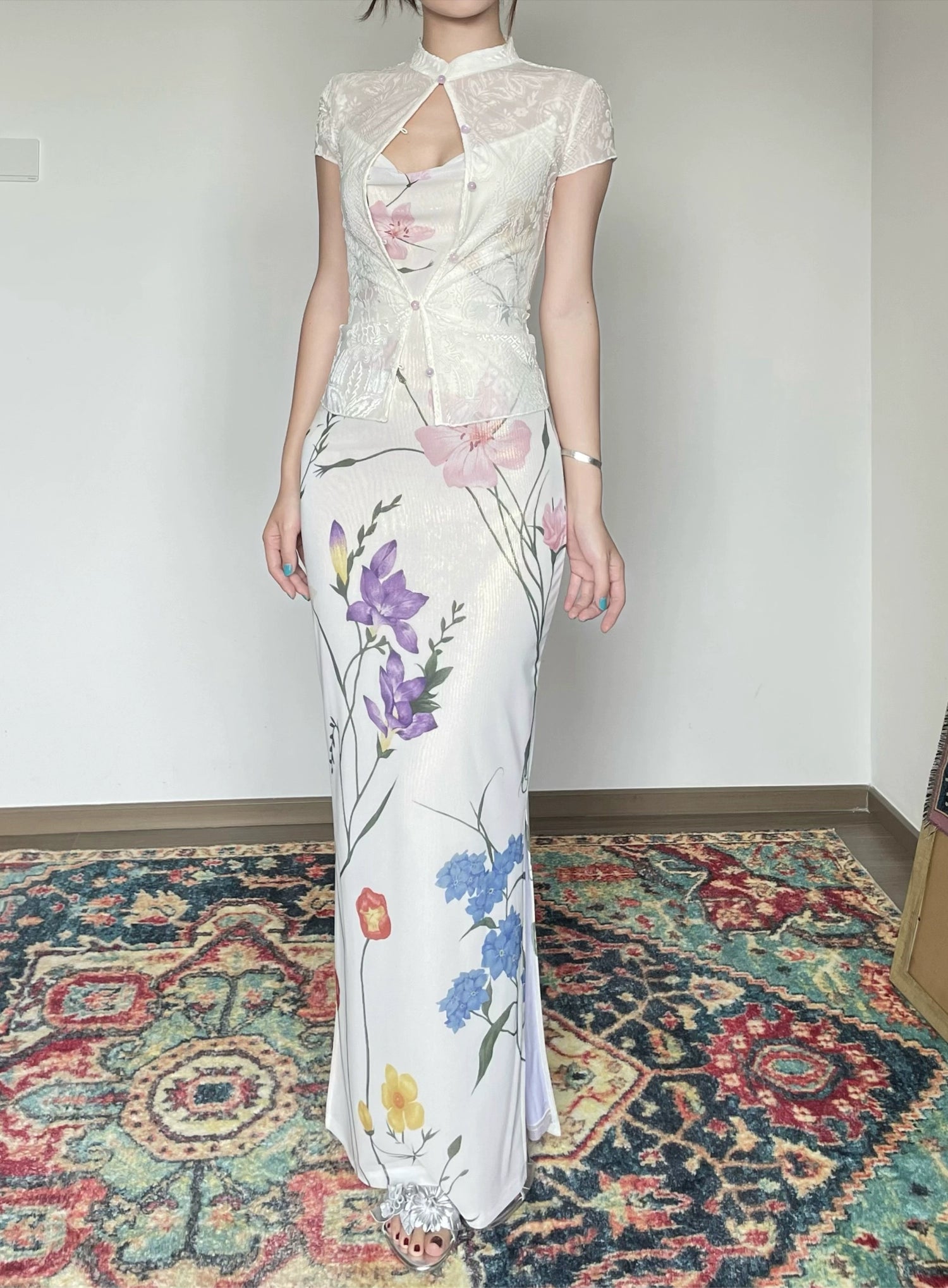 Lace Cheongsam Top