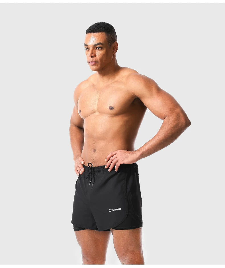 Twin-Layer Rapid-Dry Shield Swim Shorts
