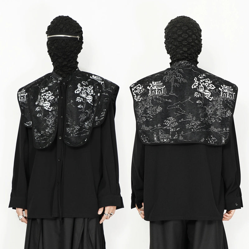 Embroidered Cape Shirt