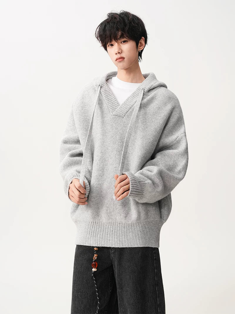 Campus Mist Henley Knit Hoodie