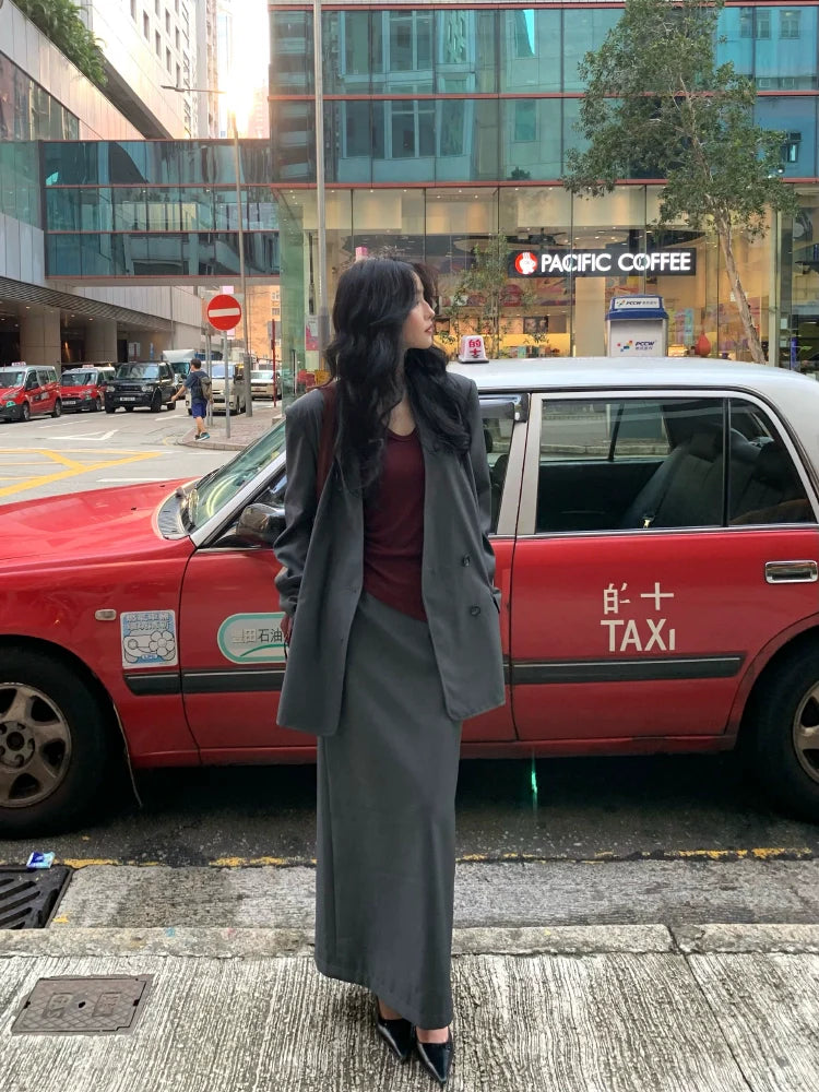 Loose-Fit Two-Button Blazer