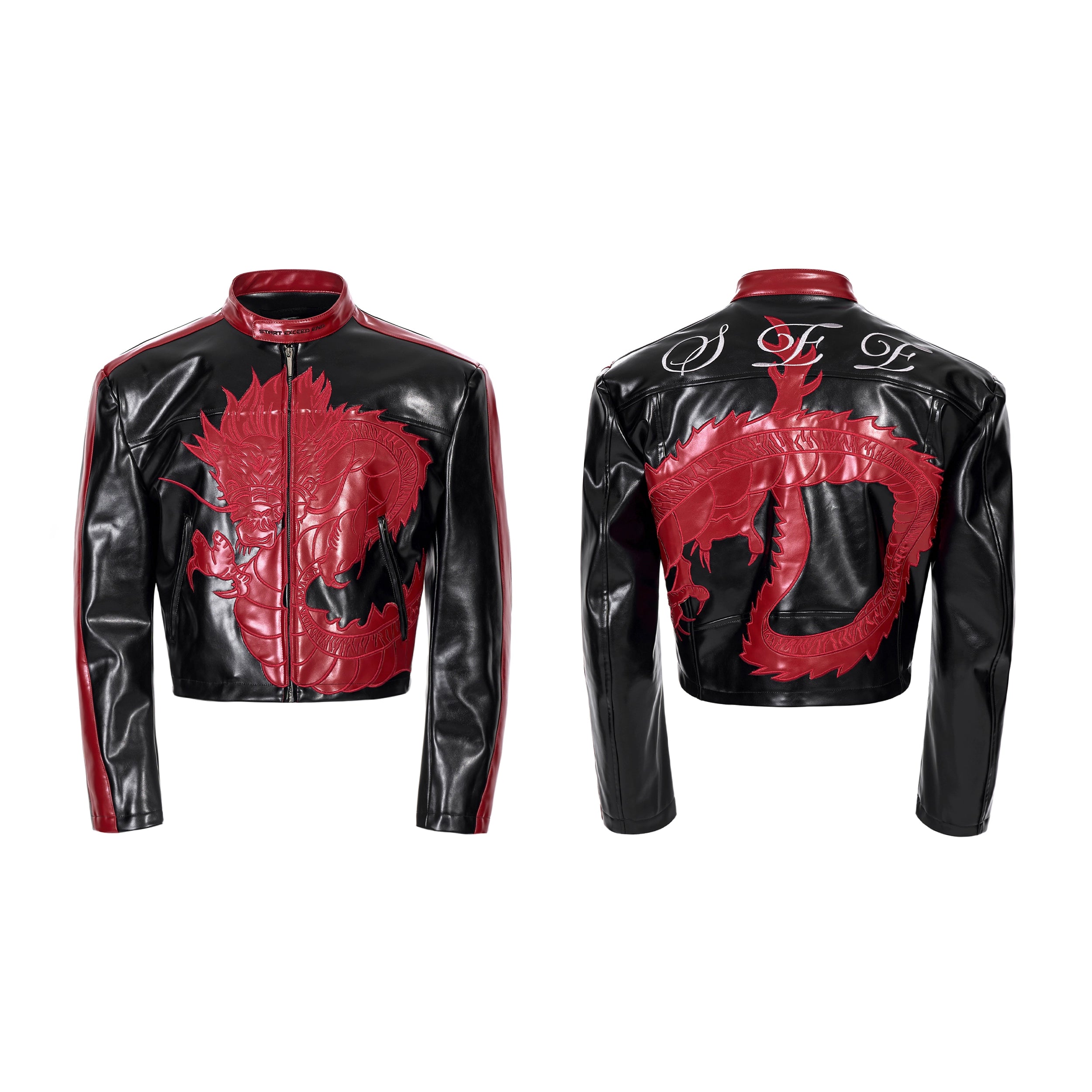 Shadow Dragon Moto Leather Jacket
