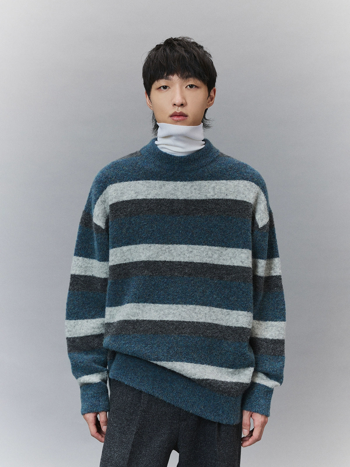 Tri-Color Stripe Sweater